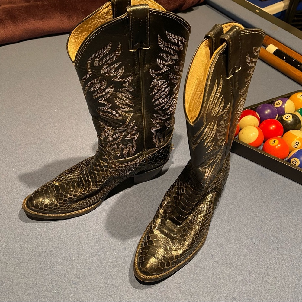 Vintage Justin python boots